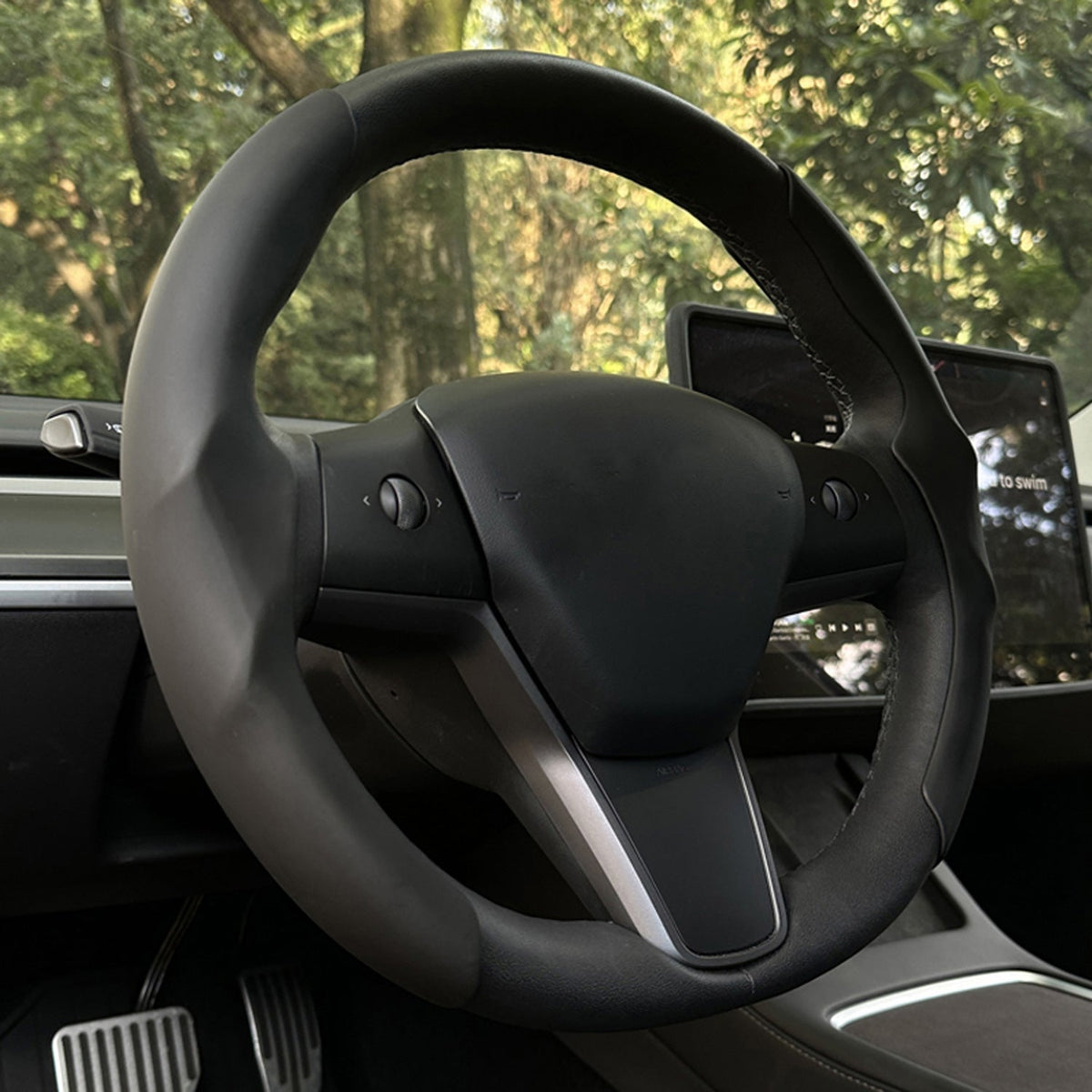 ciiyaa Silicone Steering Wheel Cover for Tesla Model 3(18-26) / Y(20-26) / YL(25-26)