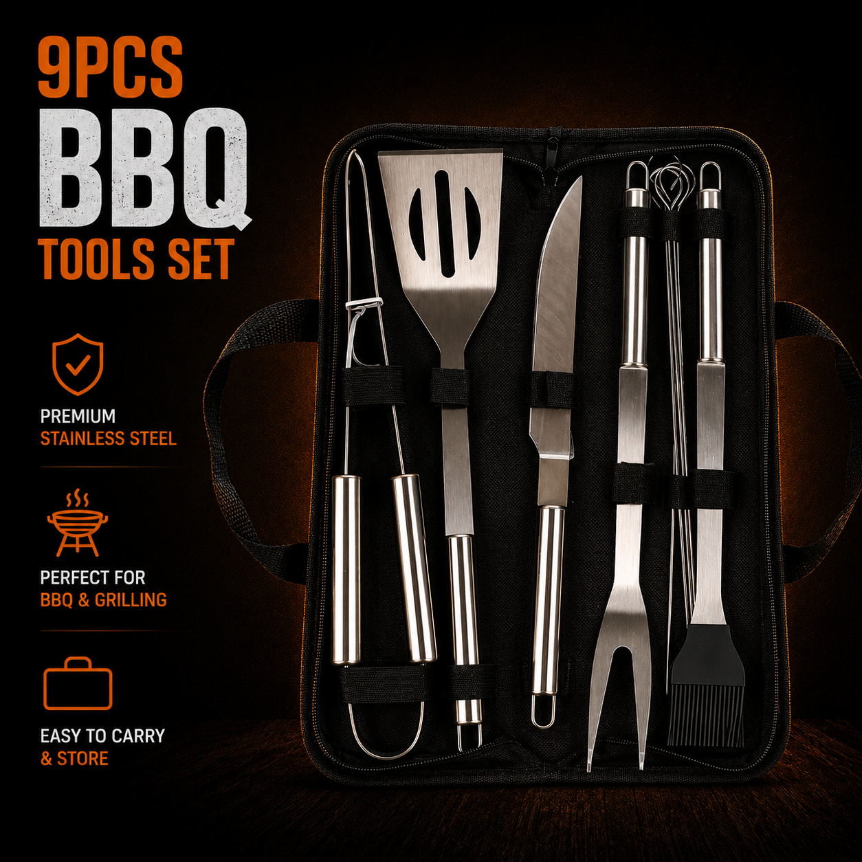 BBQ Tools Set 3/9/20 PCS For BBQ
