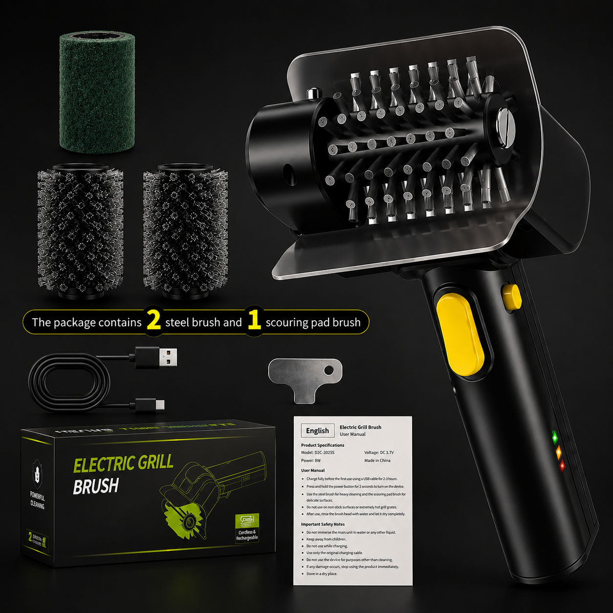 Hippcron Electric Grill Cleaner