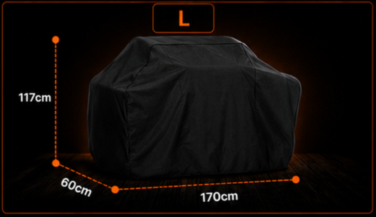 Black Waterproof BBQ Cover