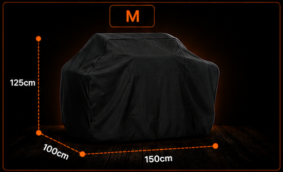 Black Waterproof BBQ Cover