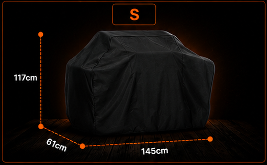 Black Waterproof BBQ Cover